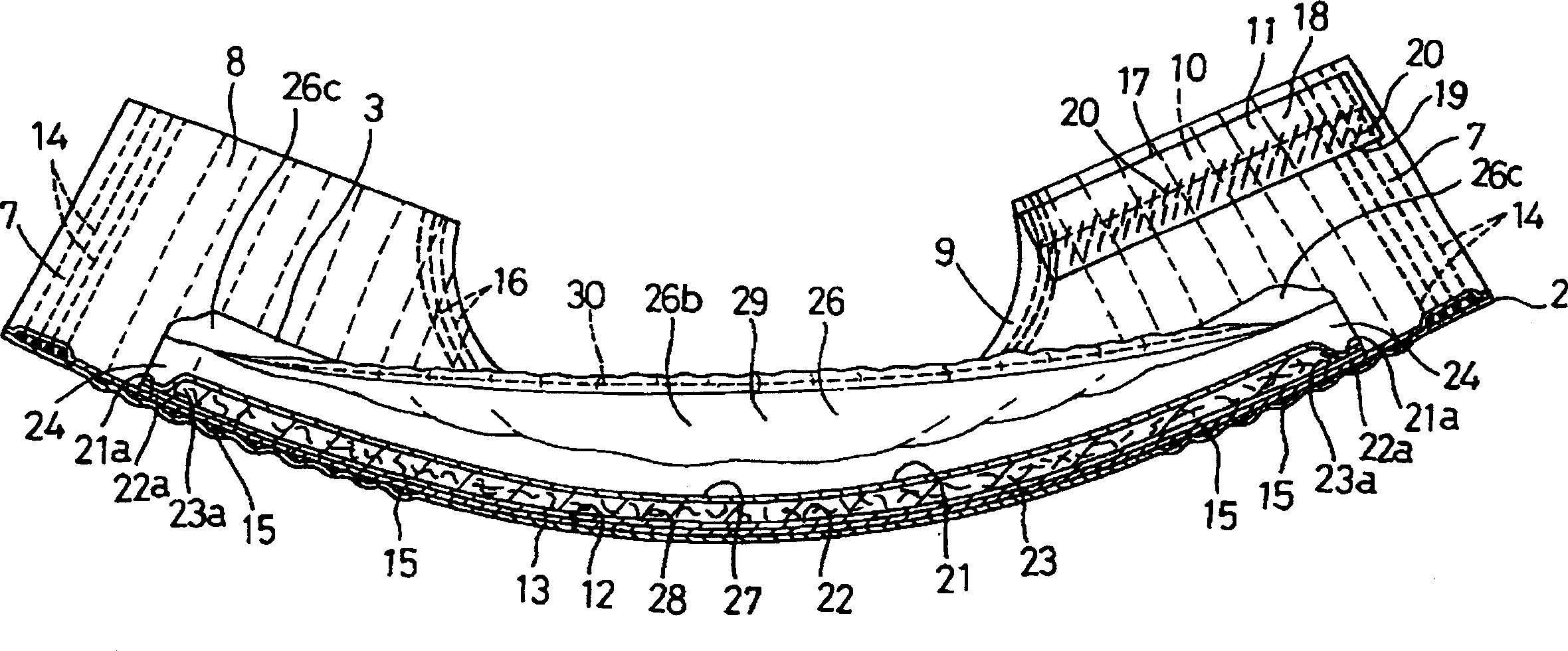 Disposable wearing article