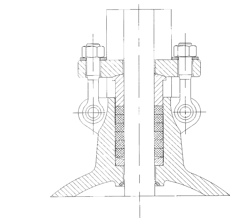 Valve rod sealing structure capable of being maintained with voltage