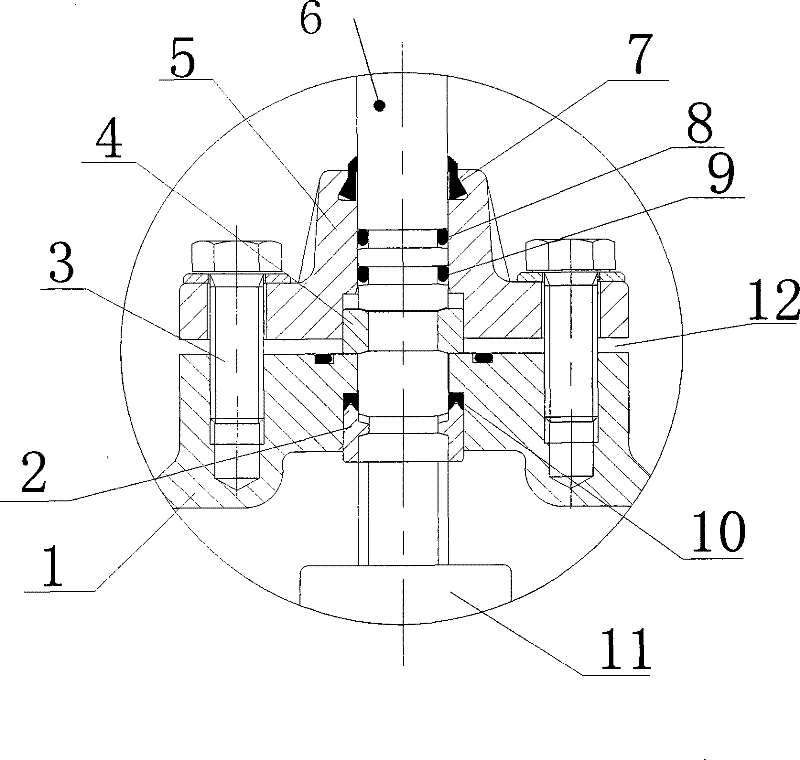 Valve rod sealing structure capable of being maintained with voltage