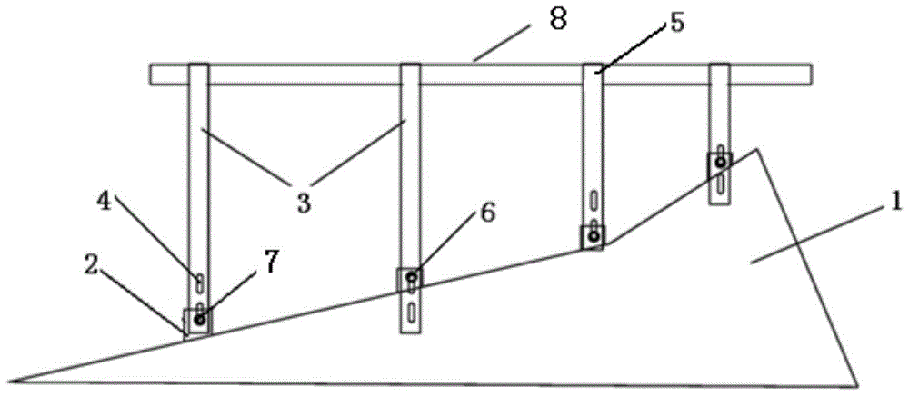 A clamping method for anodic oxidation of large wallboard parts