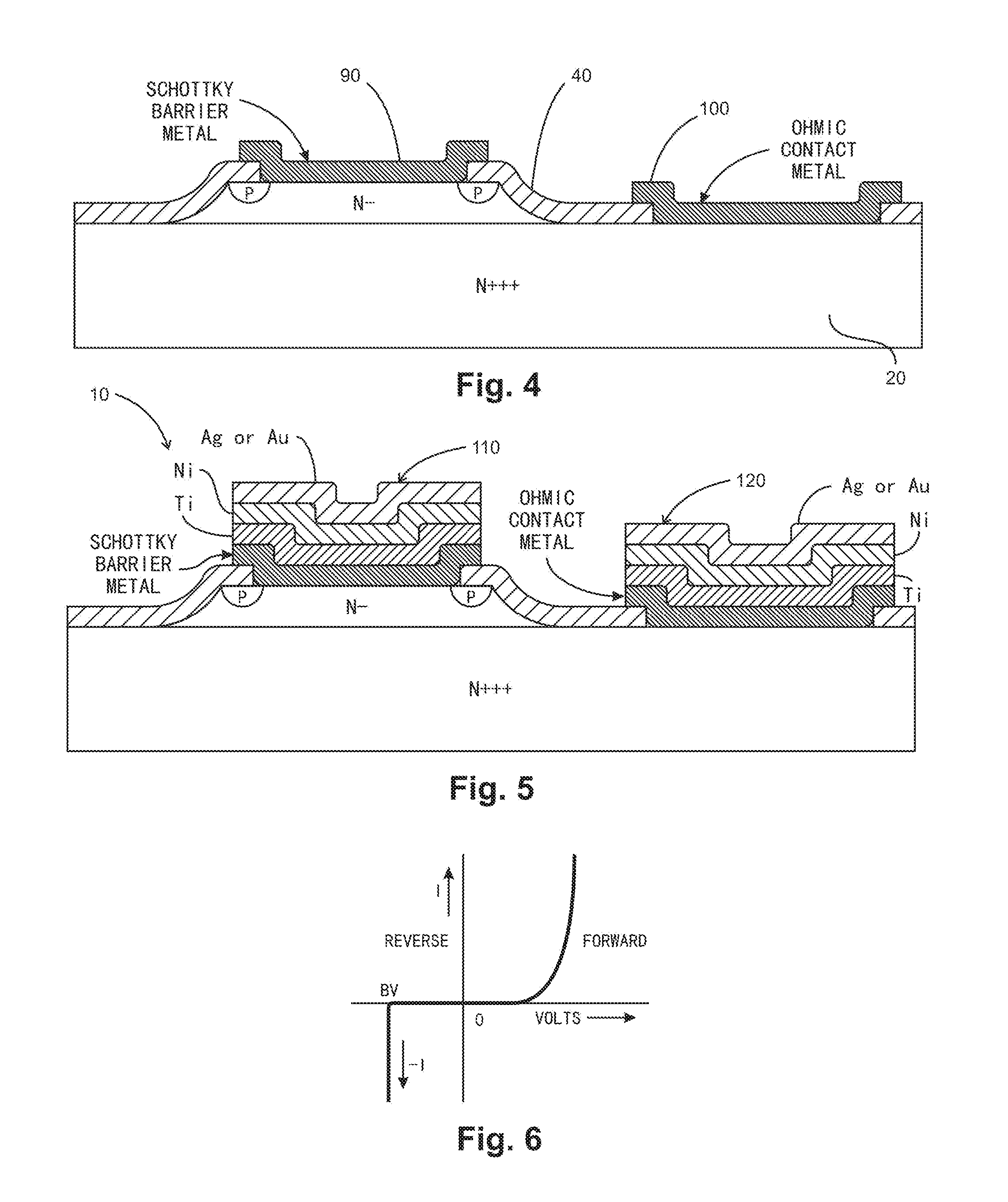 Low profile Schottky barrier diode for solar cells and solar panels and method of fabrication thereof