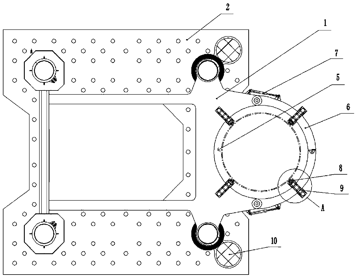 Base pile pitching type single-pile pile stabilizing frame and pile sinking method