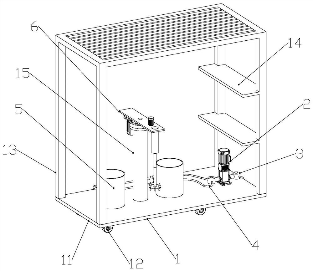 Movable slurry material treatment device