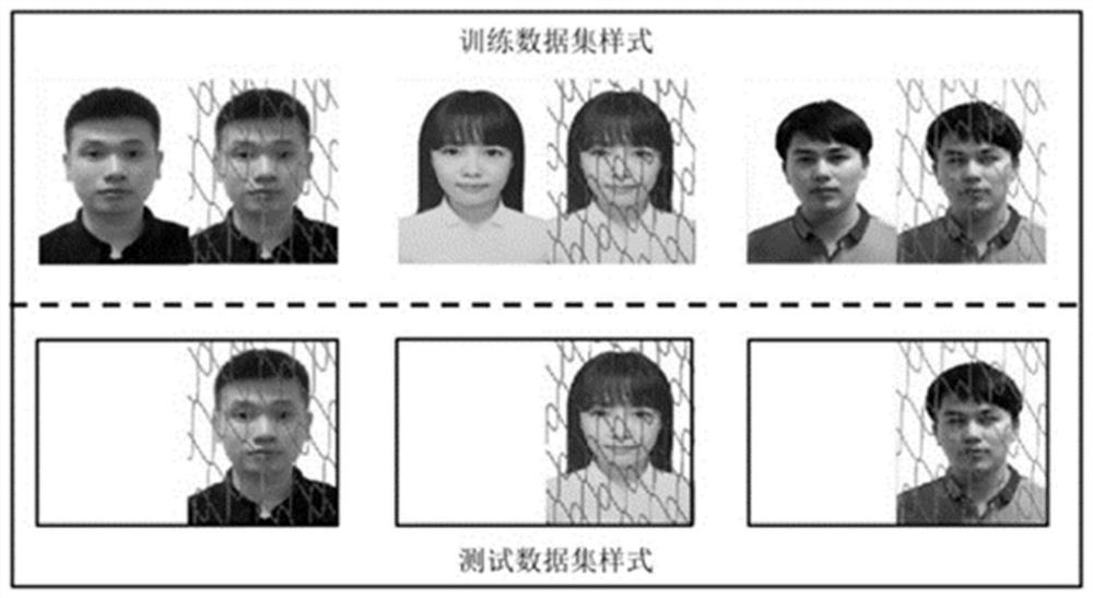 Face data pair-oriented complete face reticulate pattern restoration method and system and medium