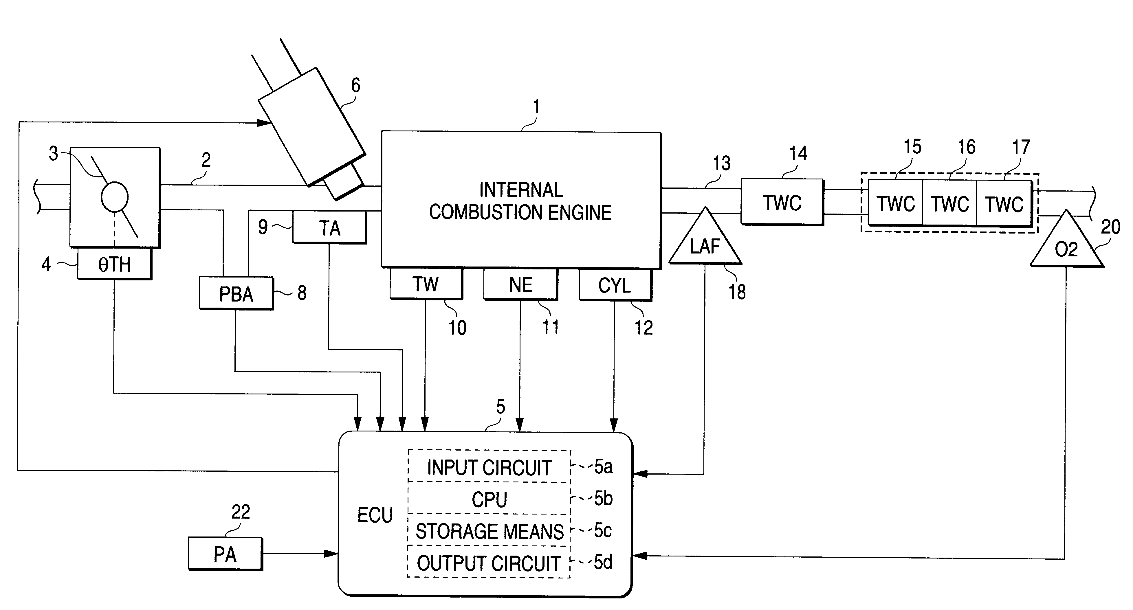 Exhaust gas purifying apparatus for internal combustion engine