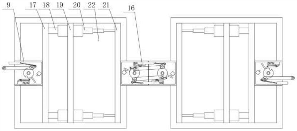 Front-back automatic connecting structure and method for double-track shuttle vehicle