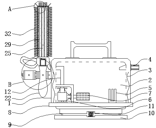 Metal machining internal stress omni-directional sweeping device