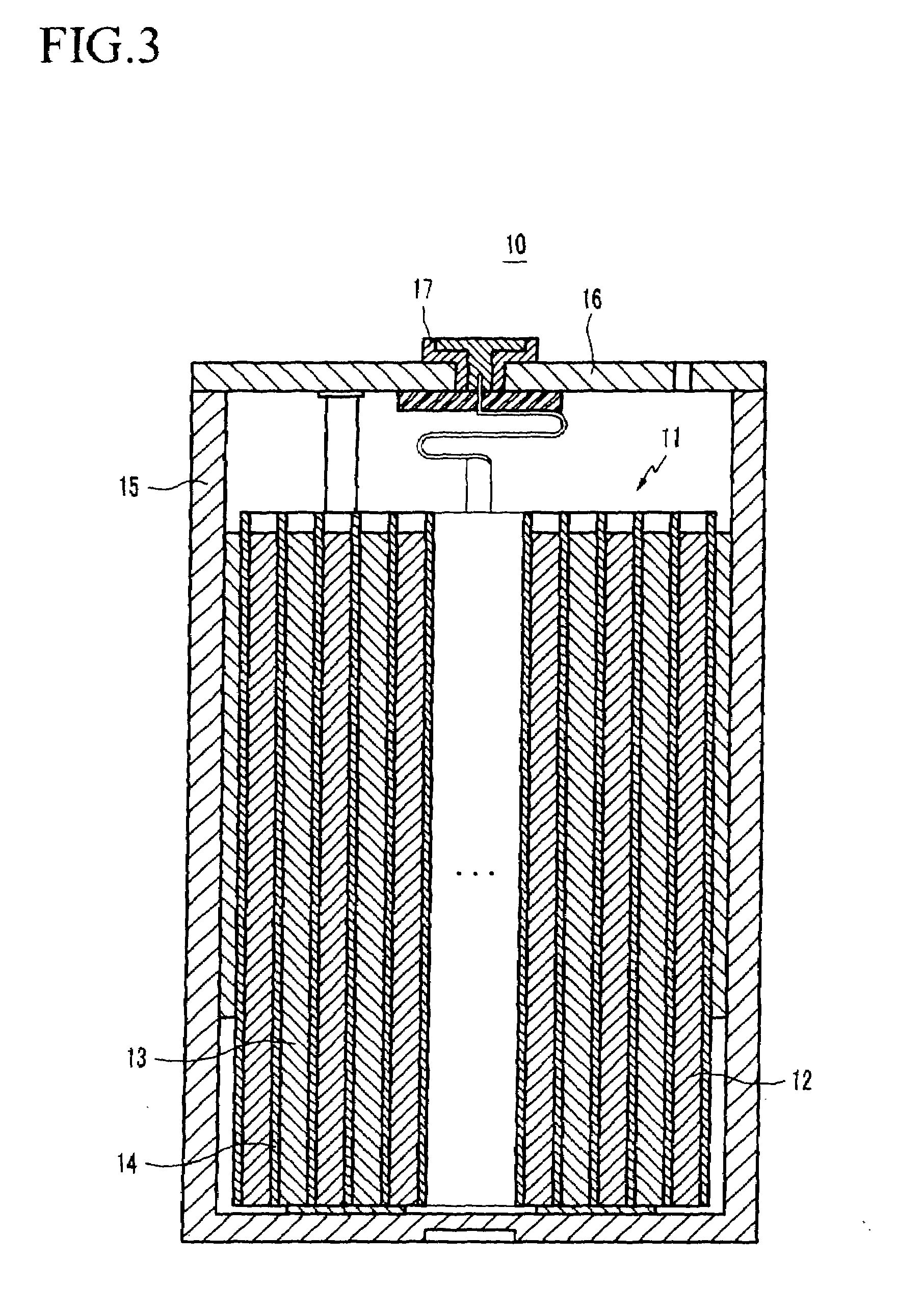 Active material for battery, and electrode and battery including same