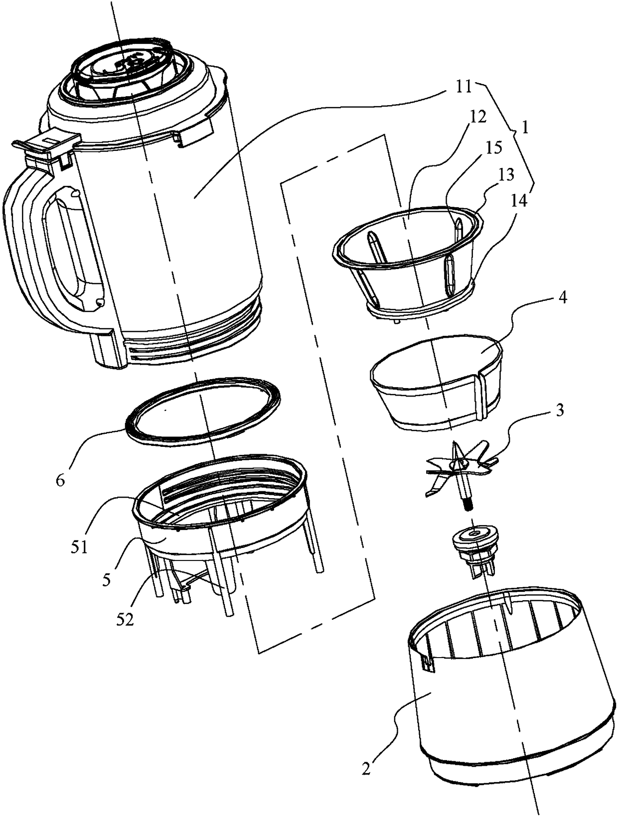 Food processor with heating function