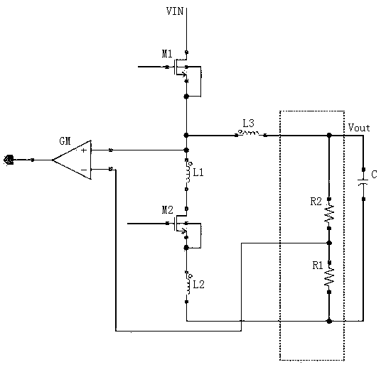 Current detection error compensation method and circuit in a voltage drop type power level circuit