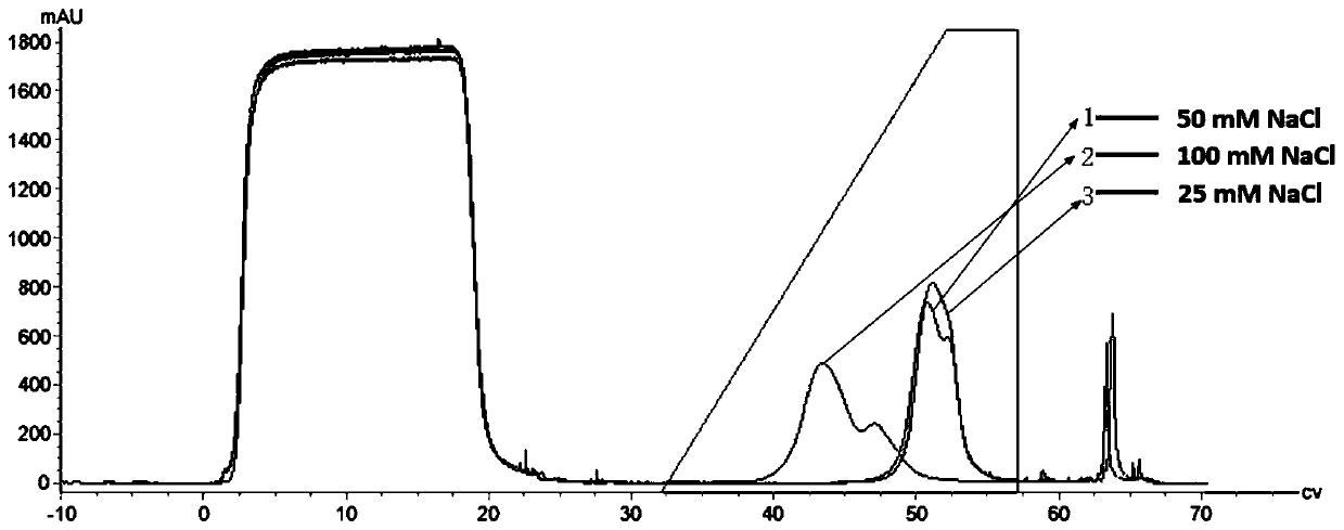 Affinity purification process capable of efficiently improving resolution of polymer separation