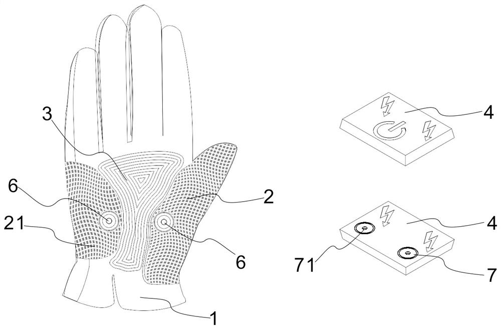 Glove device for male penis nerve interference and exercise