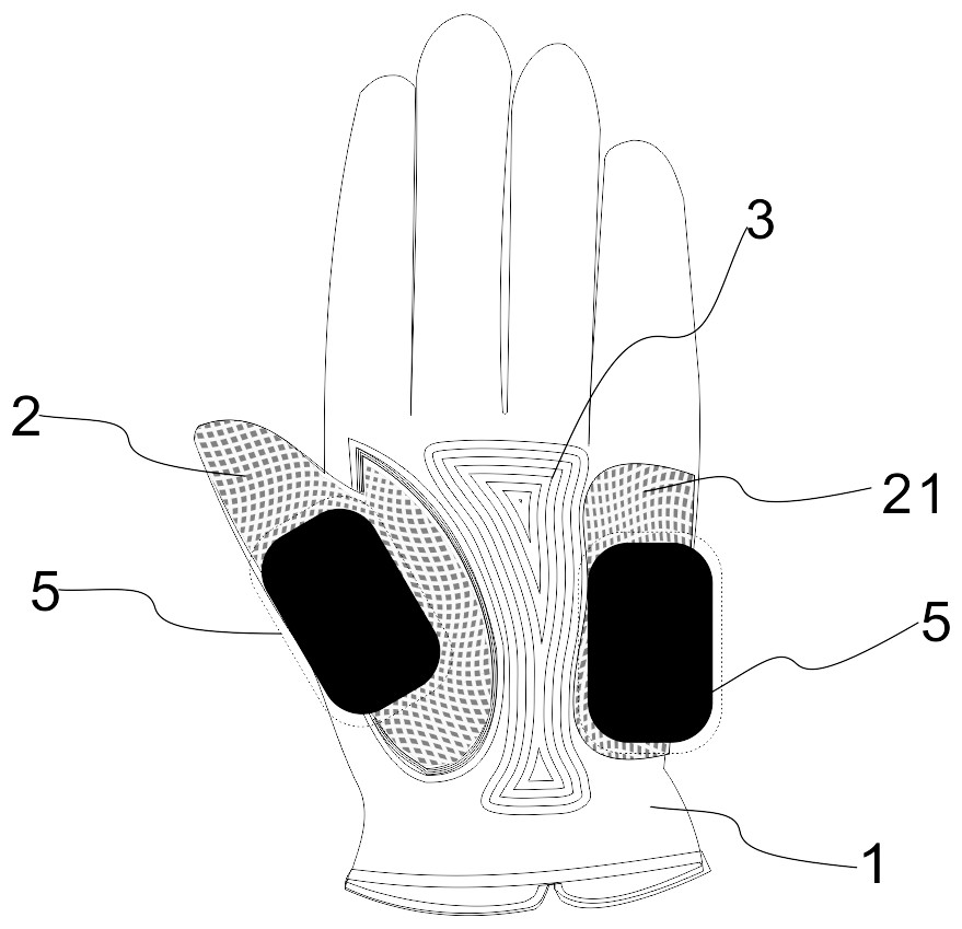 Glove device for male penis nerve interference and exercise