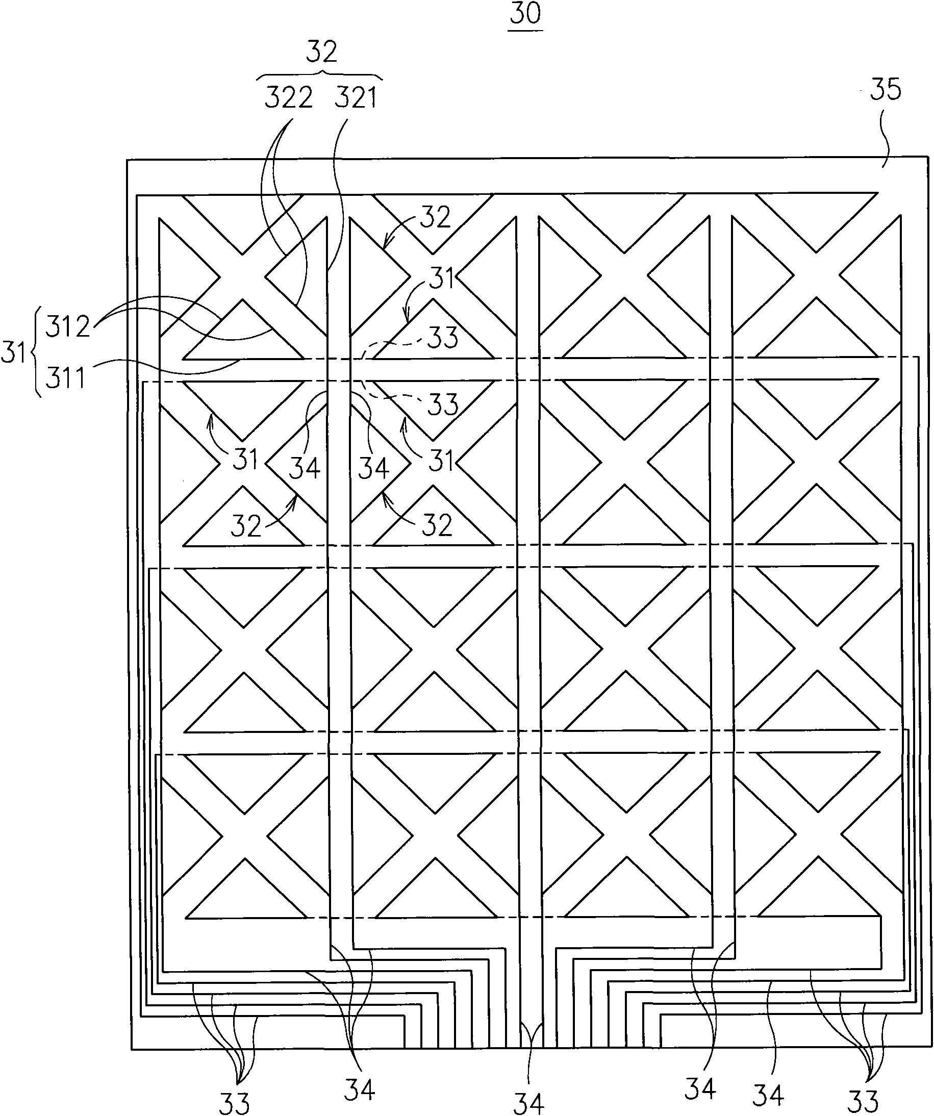 Touch panel structure and touch display device