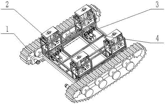 Wheel-track composite type chassis structure