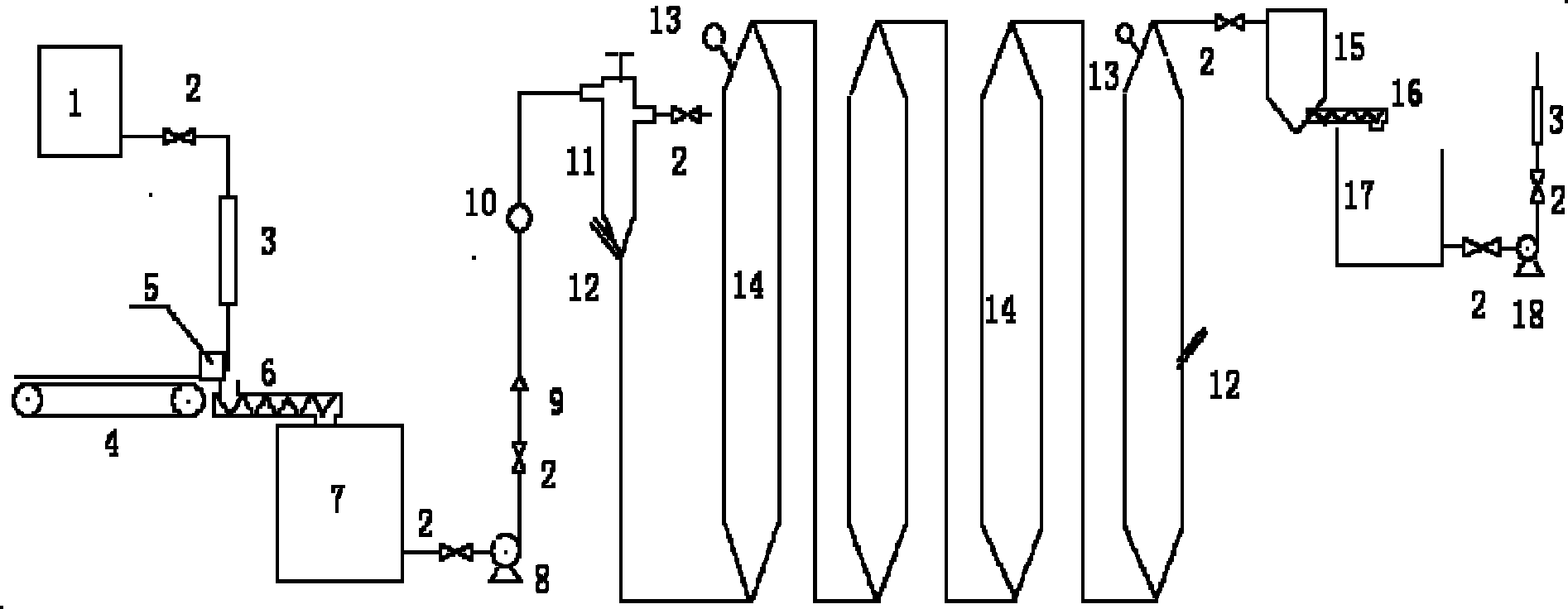 Method and device for continuously hydrolyzing corn bran