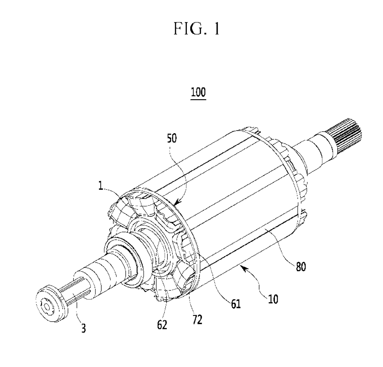 Rotor structure of wound rotor driving motor