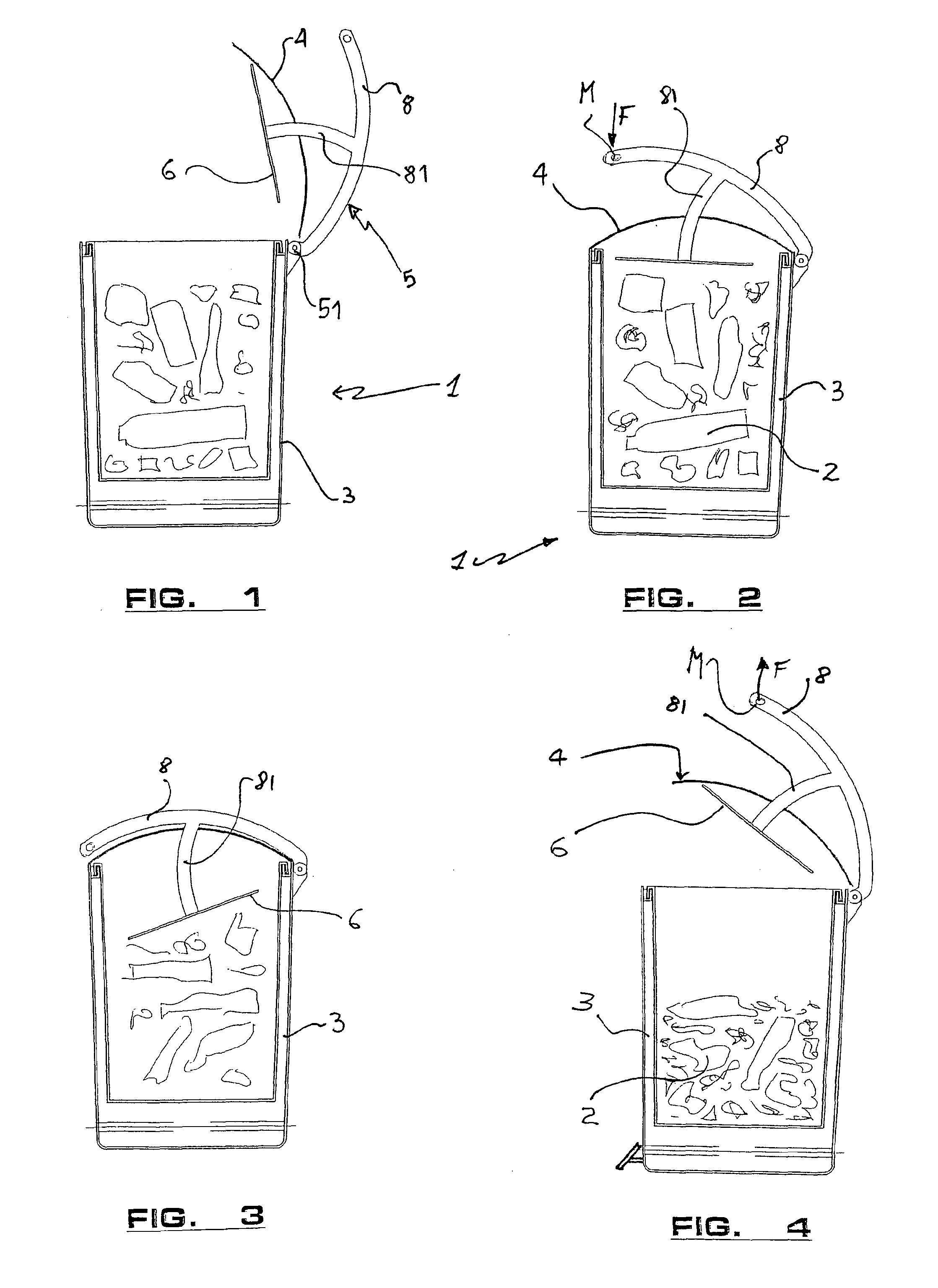 Garbage container provided with a compactor