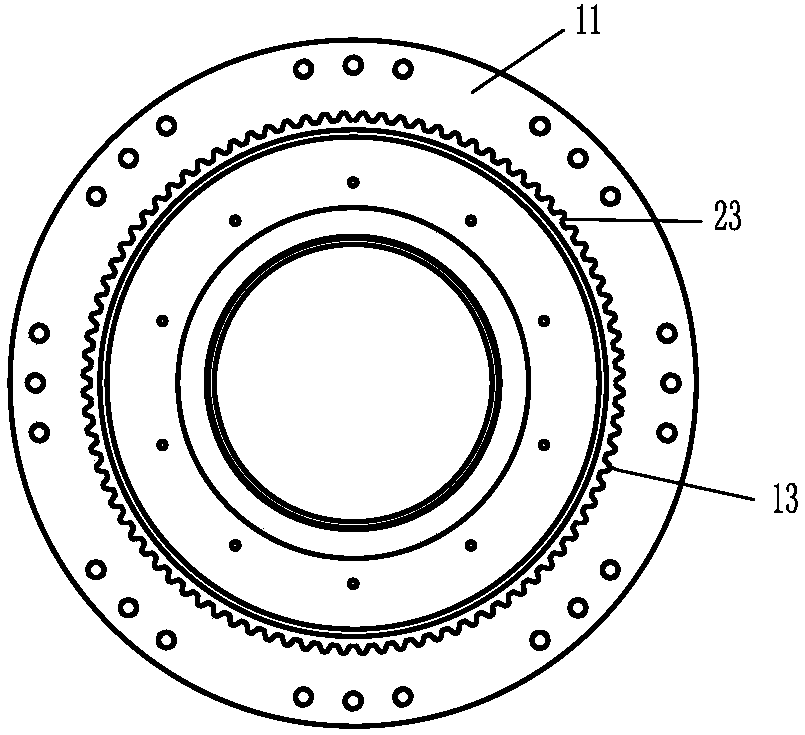 Driving gear of large type excavator for open-pit mine