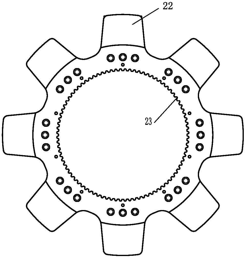 Driving gear of large type excavator for open-pit mine