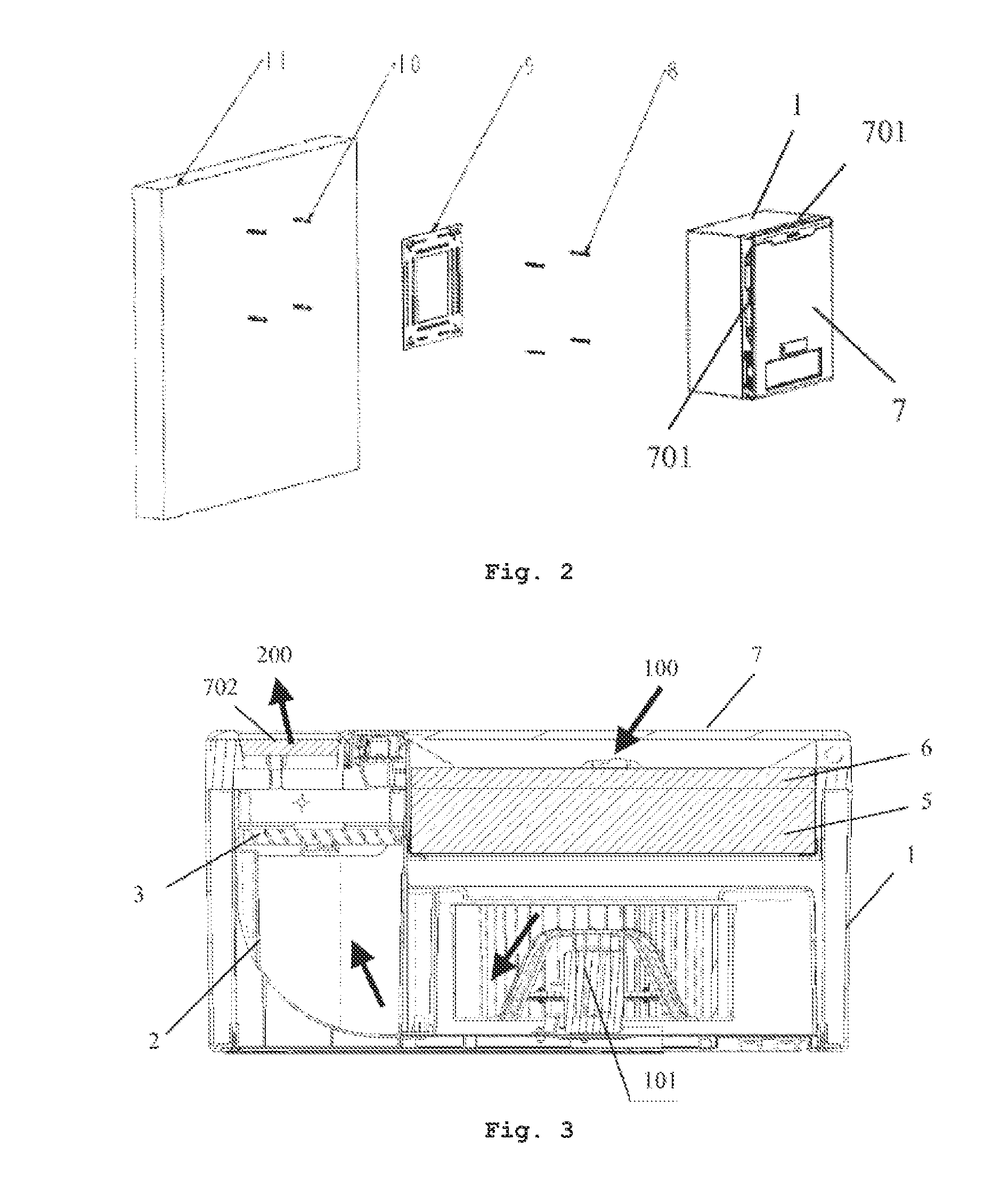 One type of wall-mounted air purifier