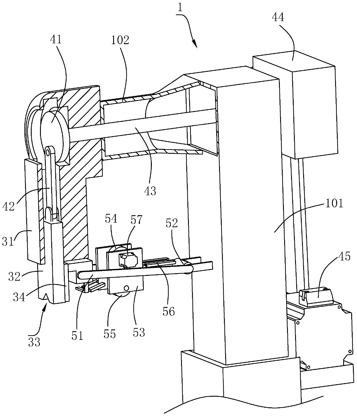 Angle pasting machine for carton