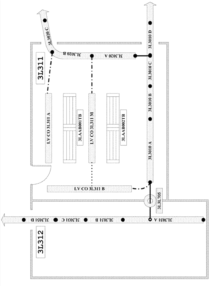 Method for establishing cable bridge network by using relational database