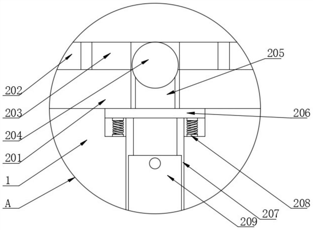 Hardware part machining die with discharging mechanism