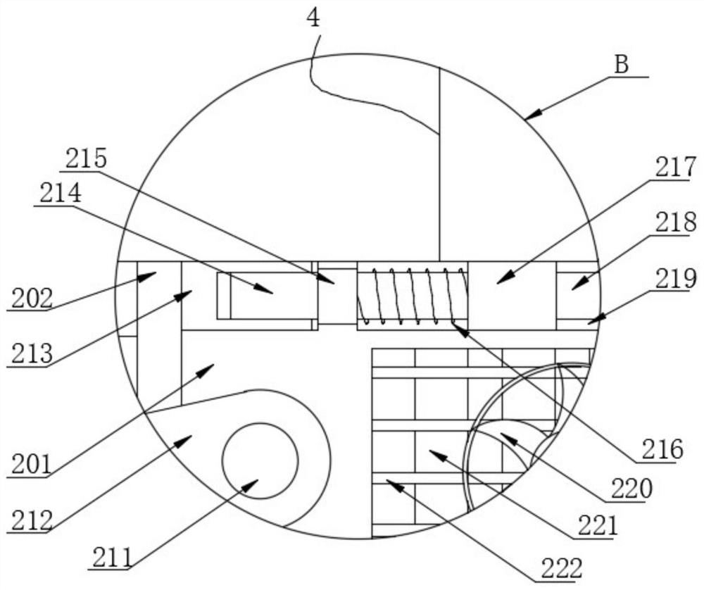 Hardware part machining die with discharging mechanism