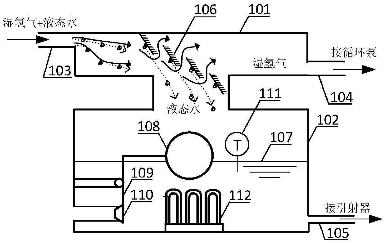 Fuel cell anode water management system and control method