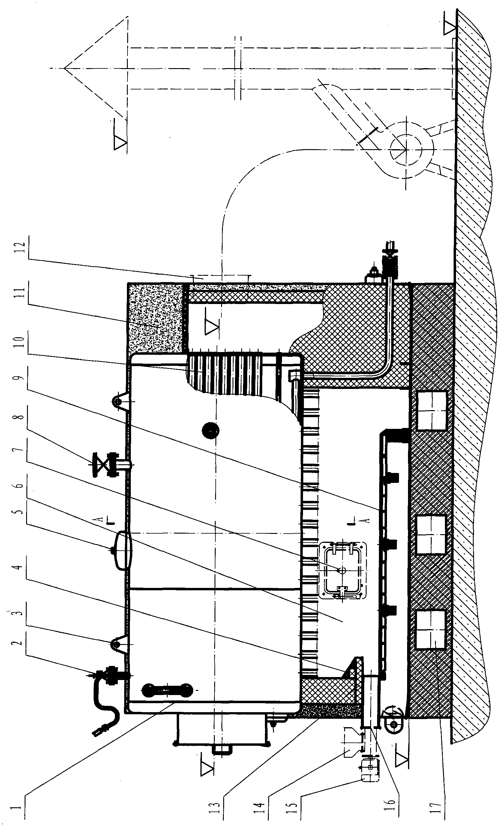 Automatic helical feeding combustion boiler