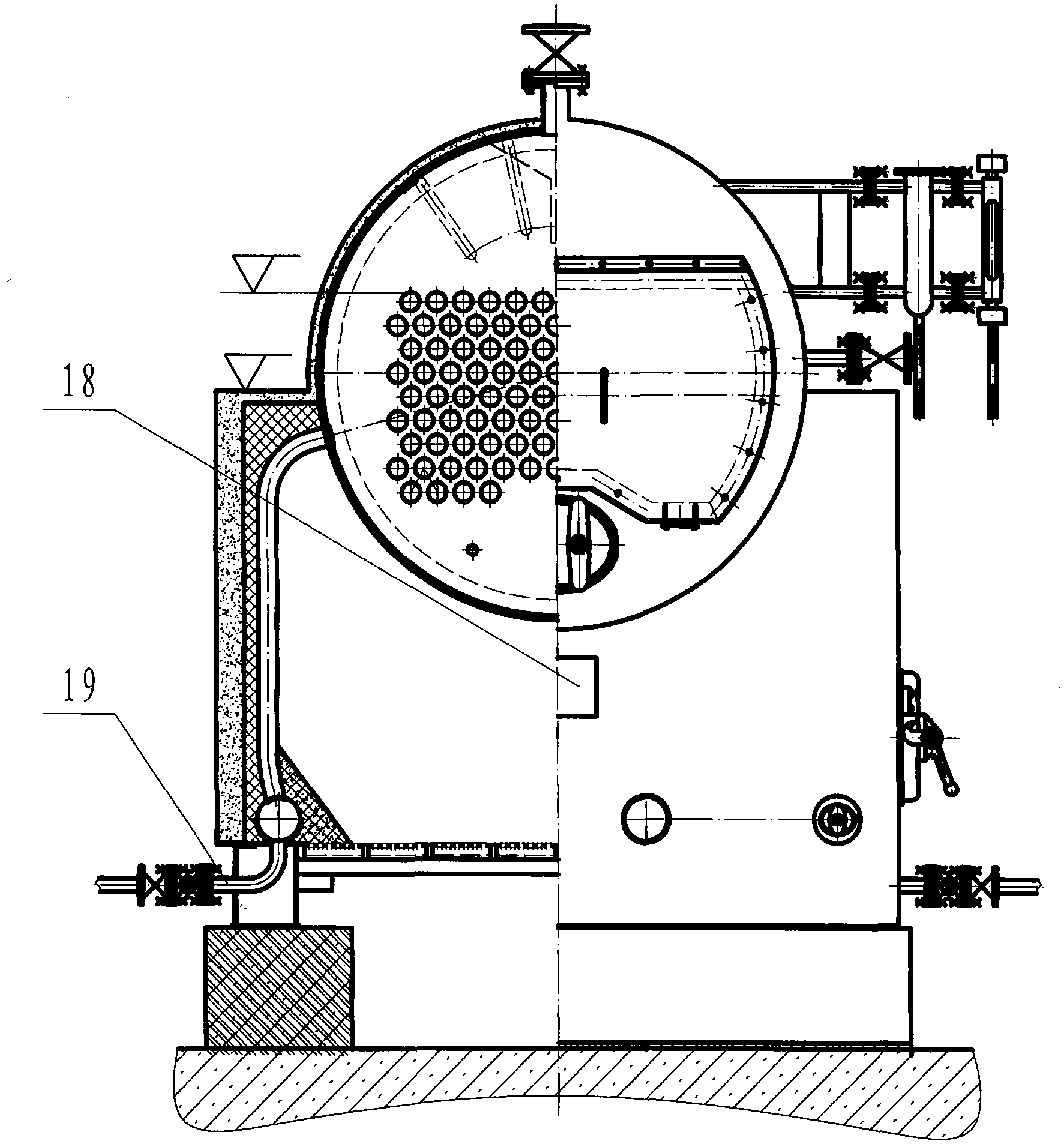 Automatic helical feeding combustion boiler