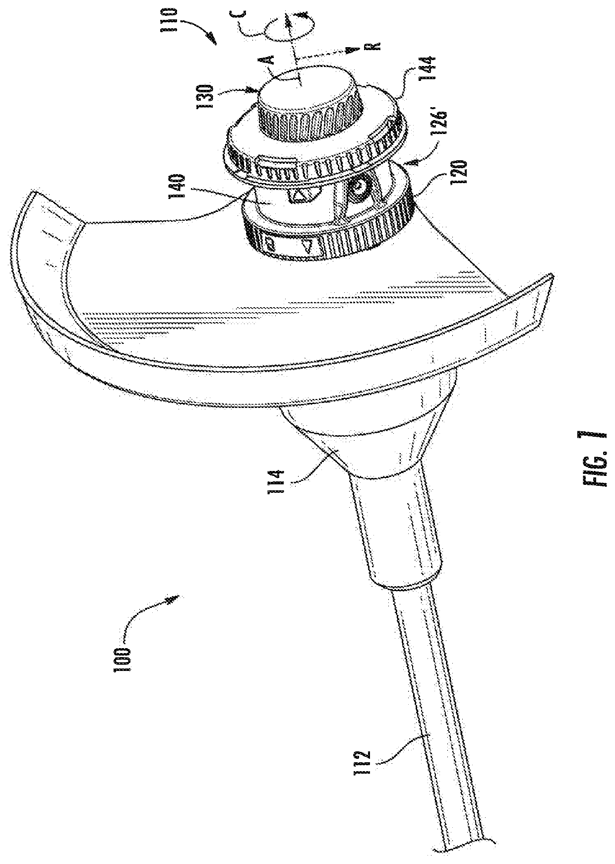 Trimmer head assembly for a trimmer