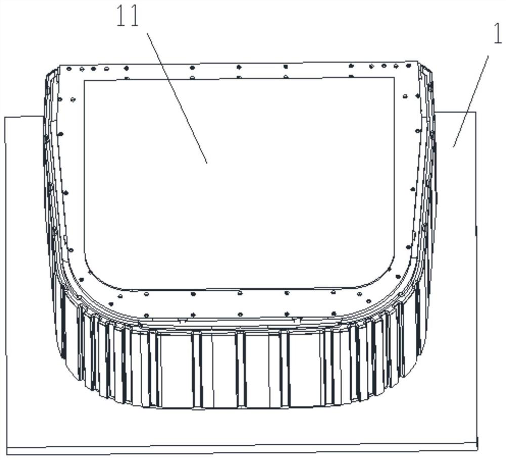 Rail transit composite material vehicle body forming tool and forming method thereof