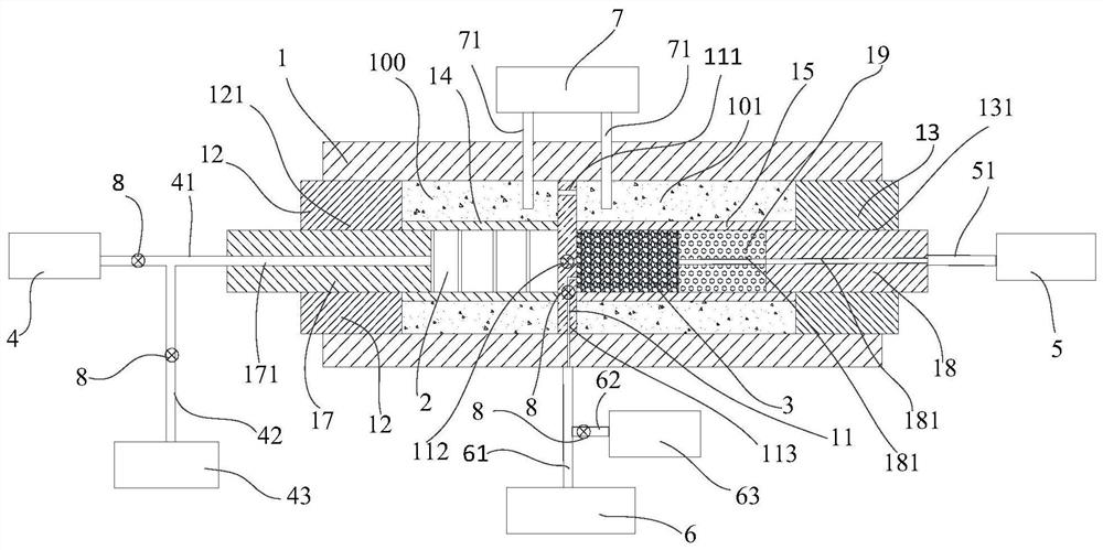 Core holder, molecular diffusion coefficient testing system and method