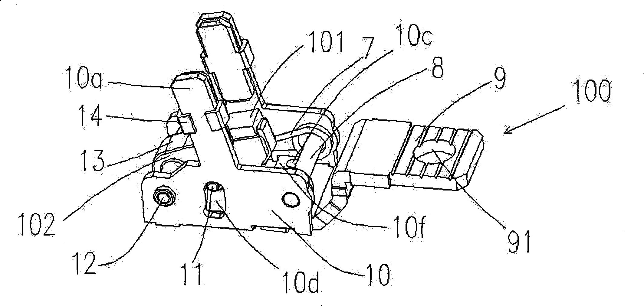 Contact system of plastic case breaker