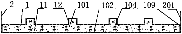 Protective rib template for cast-in-place reinforced concrete beam column