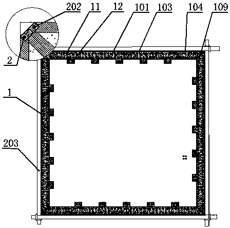 Protective rib template for cast-in-place reinforced concrete beam column