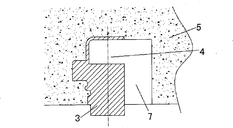 Hidden installation hand hole molding mould