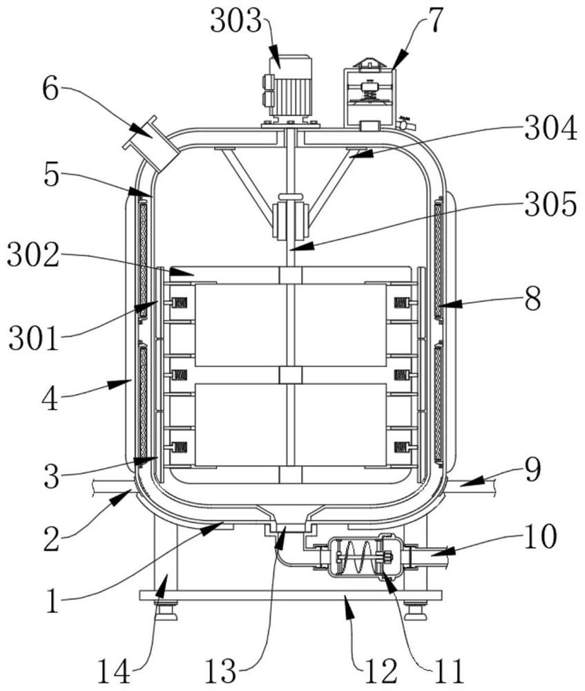 Sterilizing equipment with inner wall cleaning mechanism for rice wine production and processing