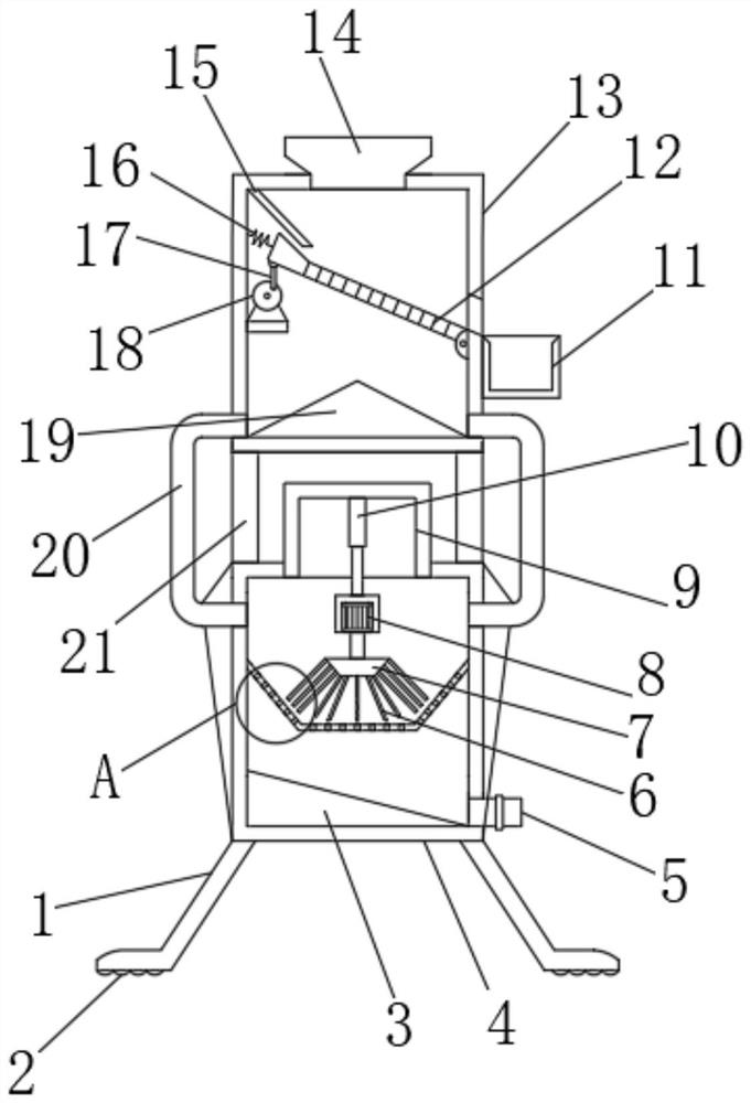 Solid-liquid separation device applied to sewage treatment system