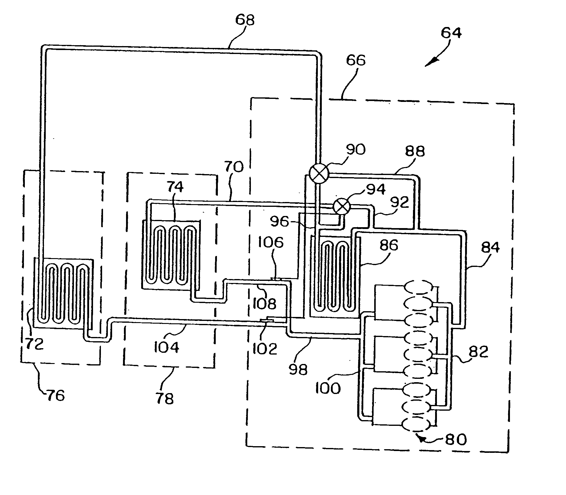 Vapor compression system and method for controlling conditions in ambient surroundings