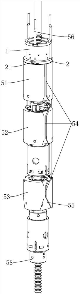 Driving mechanism support structure and control rod driving wire