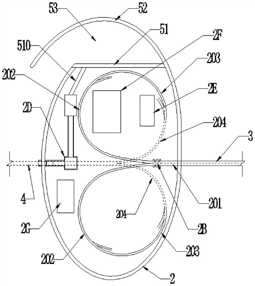 A bridge-tunnel transition structure between a suspension tunnel and a deep-water suspension bridge