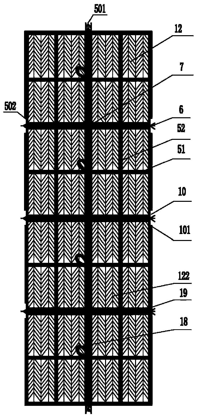 A prefabricated cavity panel forming a two-way stressed floor