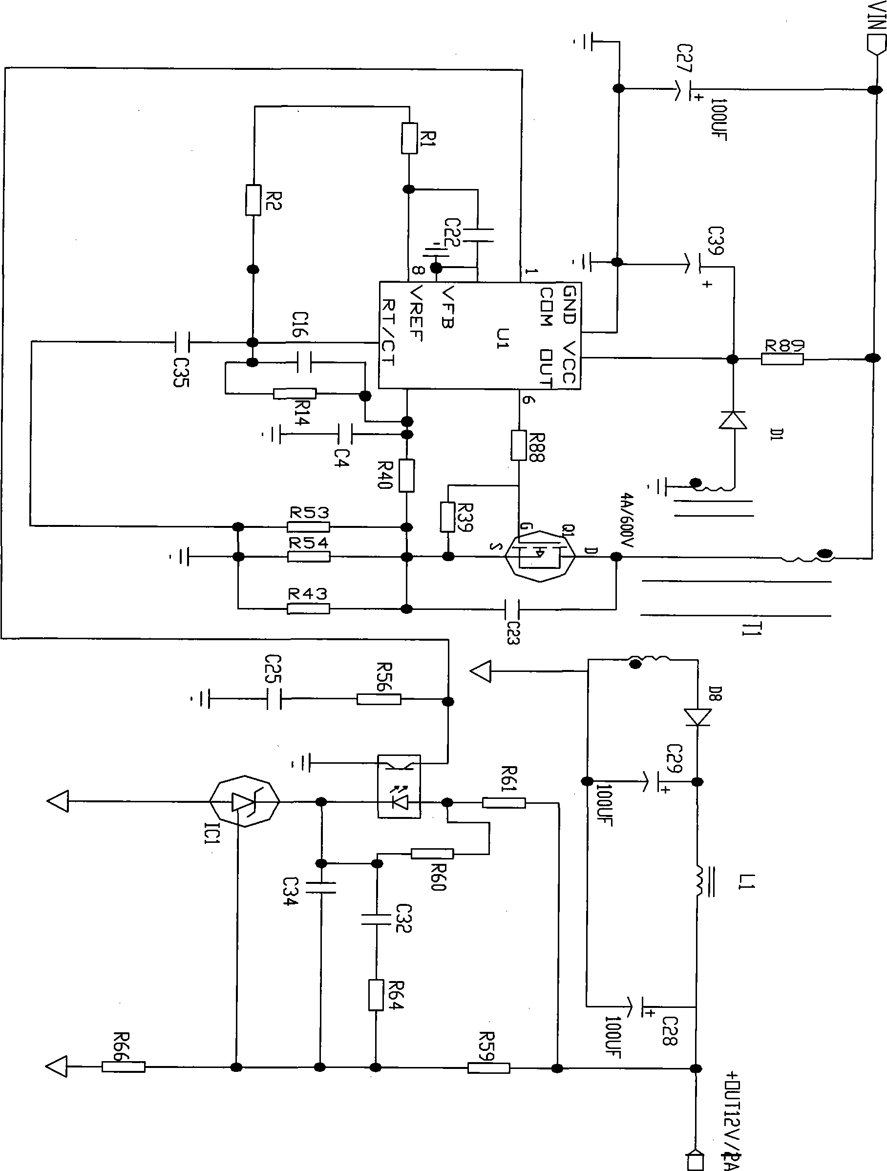 Method and circuit for reducing idle loss of switch power supply