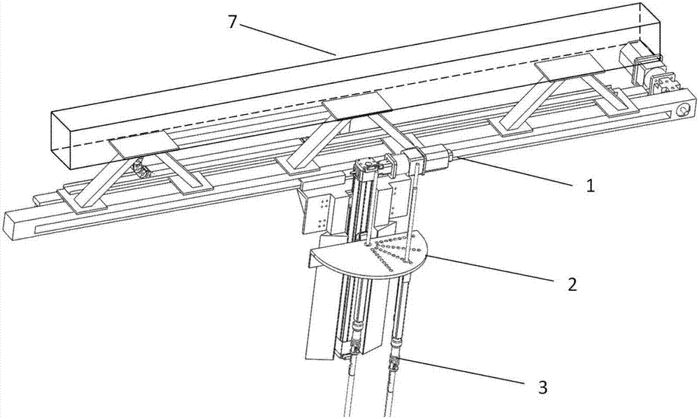 Experiment device for simulating power response of vertical pipe array under action of uniform flow