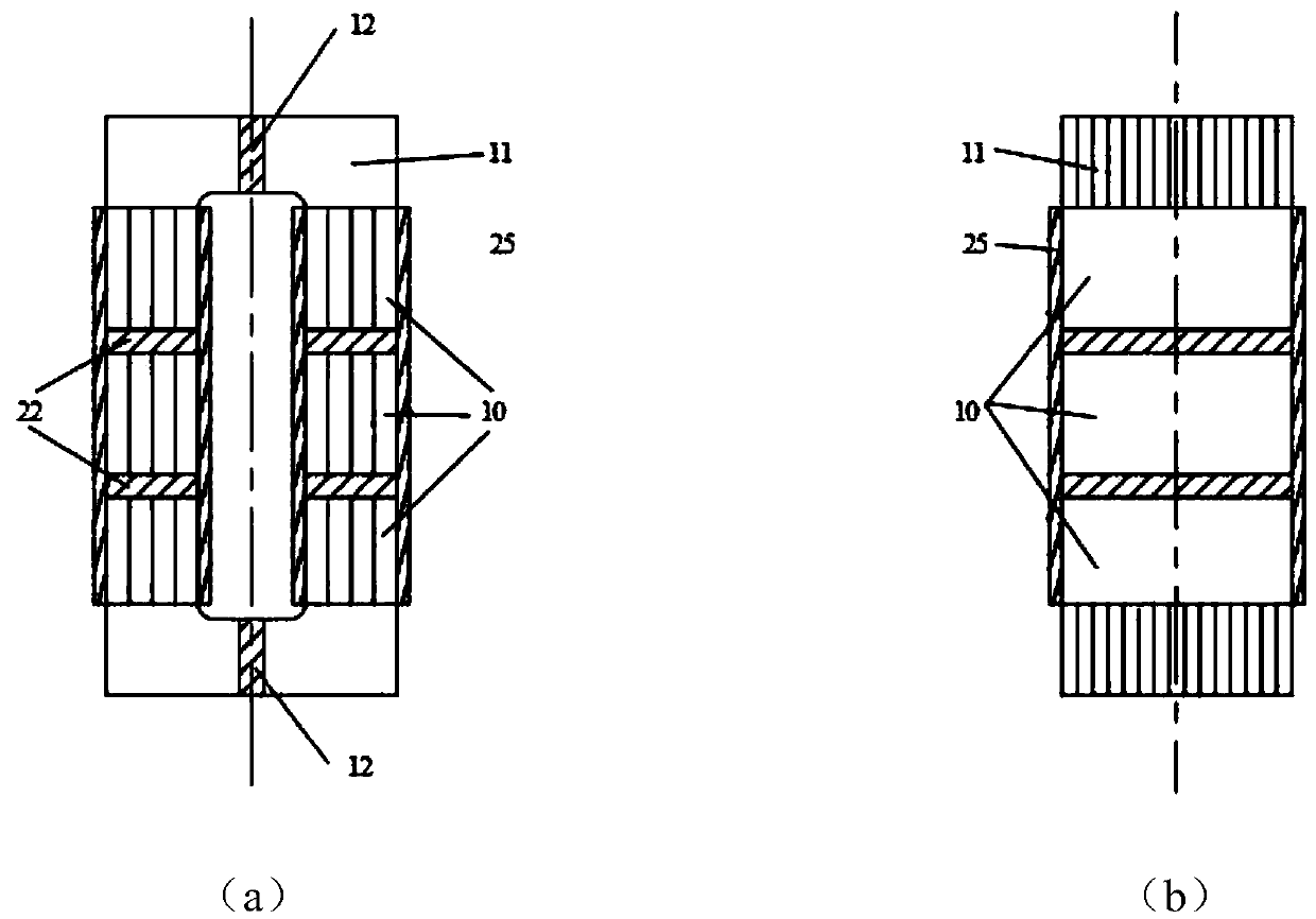 Double-rod type giant magnetostriction ultrasonic vibration device