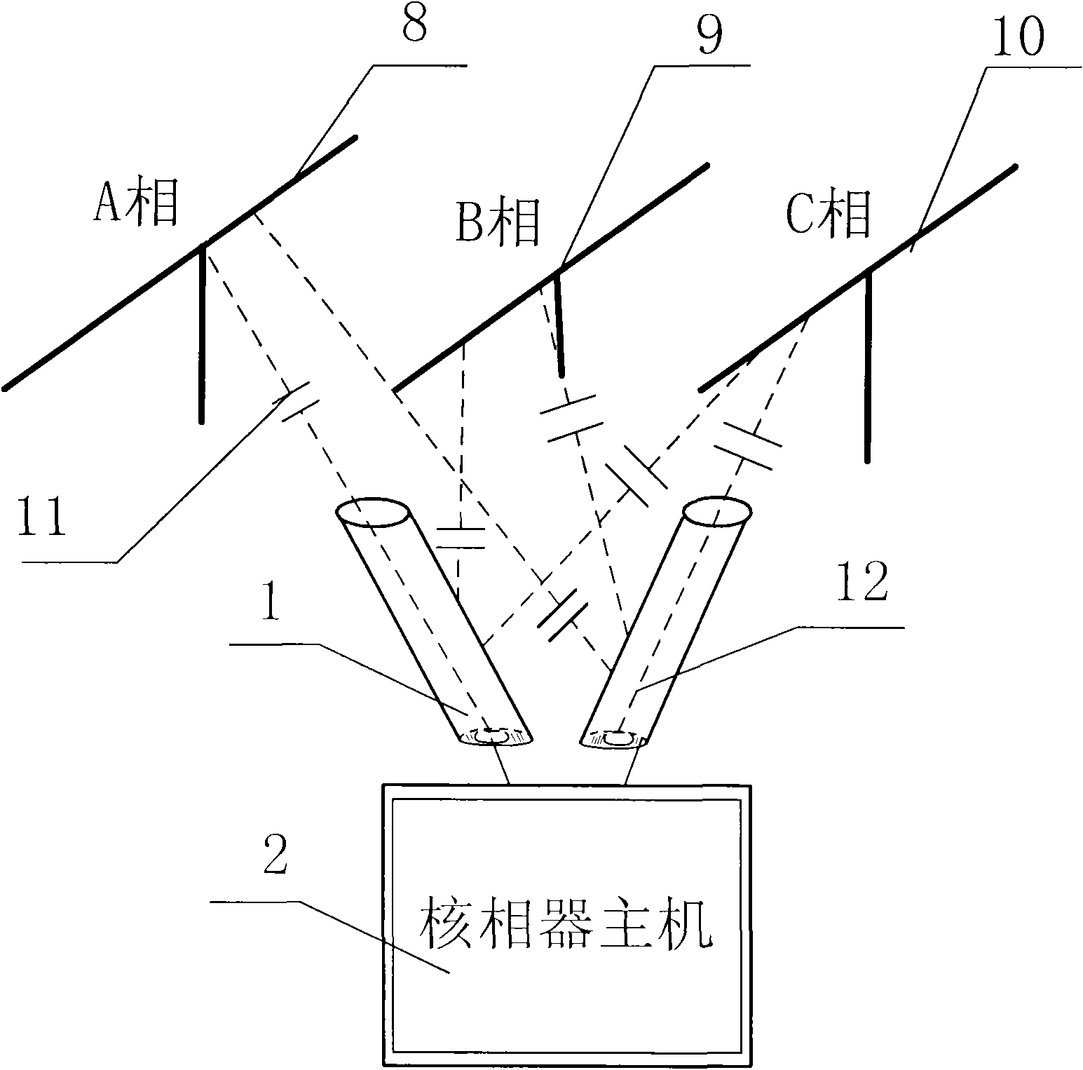 High-voltage phase wireless verifying instrument