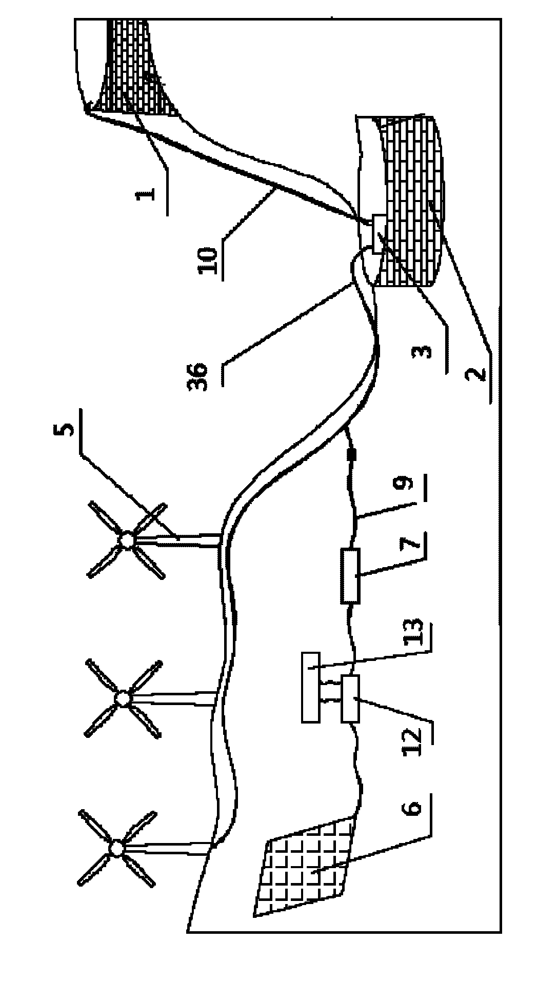 Pneumatic pumping energy storage system and potential energy generation system